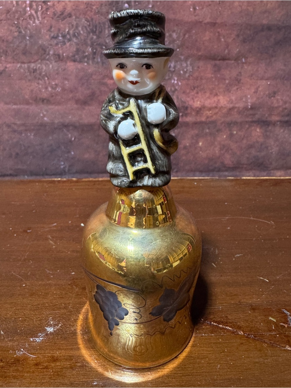 Vintage Böckling German Chimney Sweep Glass Bell – 6.5”